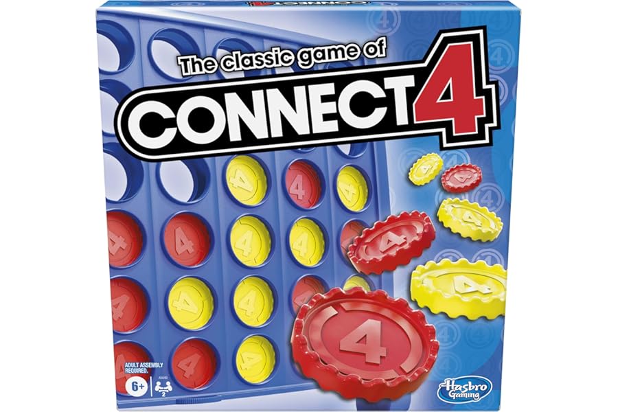 Hasbro Gaming Connect 4 Classic Grid, 4 in a Row Game, Strategy Board Games for Kids, 2 Players for Family and Kids, Easter Gifts for Boys and Girls, Ages 6+