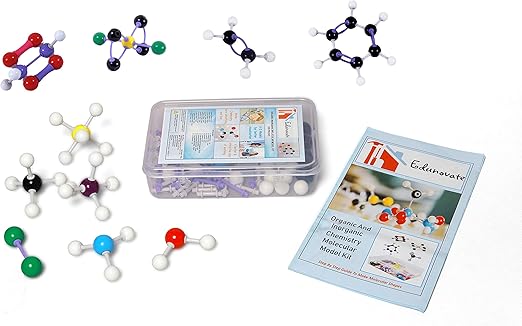 Edunovate Advance Premium Organic & Inorganic Chemistry Ball & Stick Molecular Model Kit - 220 Pieces