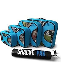 Shacke Pak - 4 Set Packing Cubes - Travel Organizers with Laundry Bag