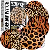 DermaPatch Adhesive Patch &ndash; 25 PCS Waterproof Overpatch Covers for CGM Sensors (Libre, Dexcom G7, Stelo) &ndash; Ultra-Thin, No-Glue Center, Long-Fixation, Pre-Cut Paper (Color: Animal)