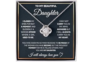 FG Family Gift Mall Birthday Gifts For Daughter Necklace, Father Daughter Gifts From Mom, Gifts For Daughter From Dad, Daughter Necklaces From Mom, Daughter Jewelry From Dad, To My Badass Daughter