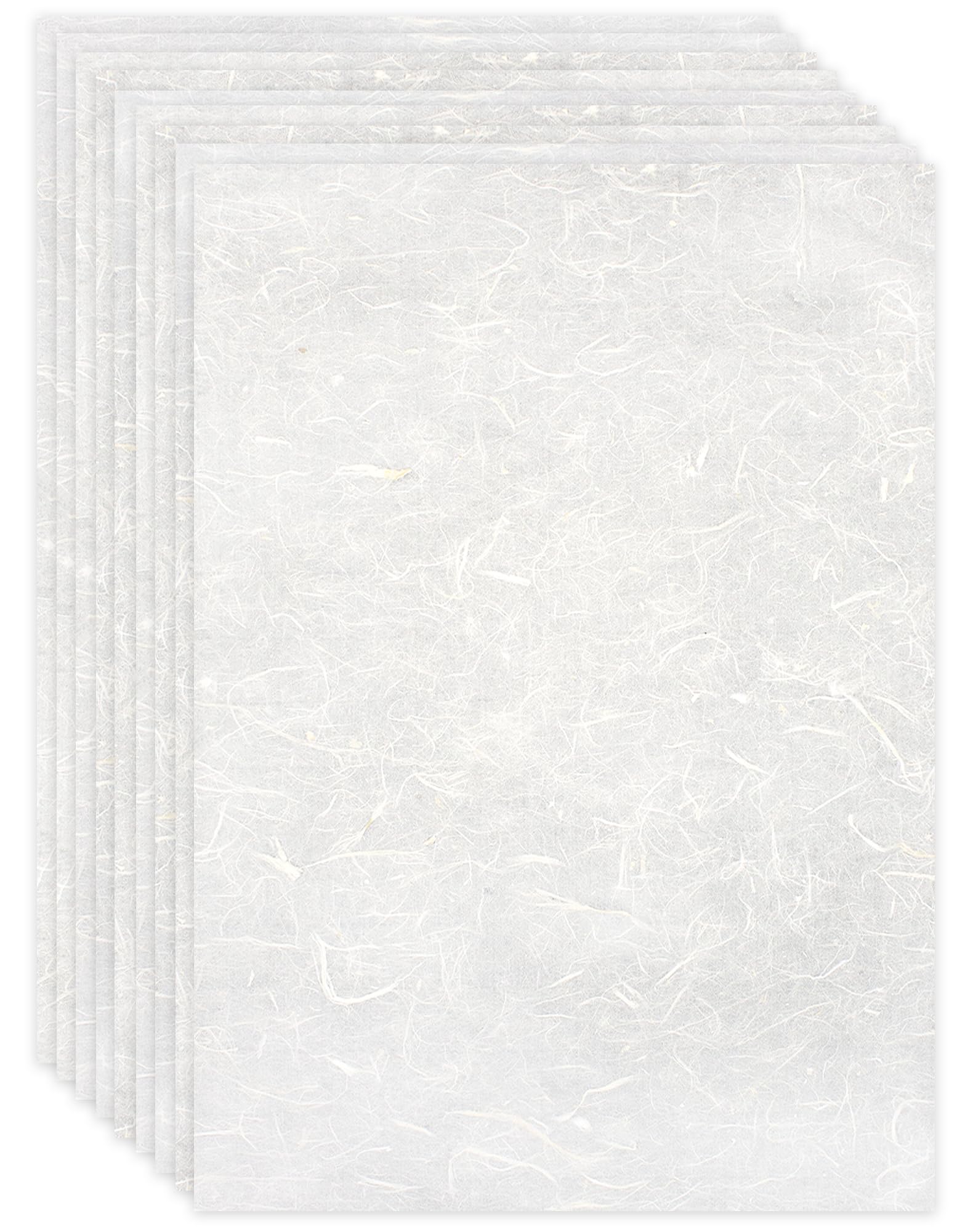 Anvin Mulberry Paper - 50 Sheets, Natural, Semi-Transparent, Off-White, A4 (21x29.7cm), Ideal for Writing, Painting, Card Making, DIY Crafts