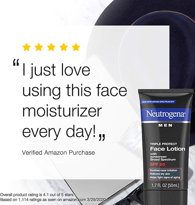 neutrogena men triple protect face lotion