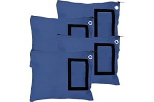 BankSupplies Canvas Zipper Bags | 12W x 9H | Set of 4 | Large Storage Bags | Grommet for Zip Tie & Padlock | 5W x 3H Framed Cardholder | Zipper Closure | Bank Bags