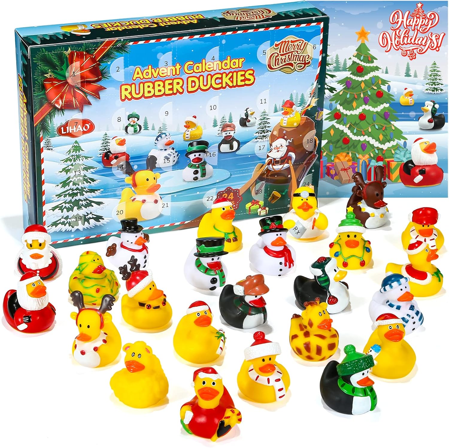 Advent Calendars - LIHAO Christmas Advent Calendar Rubber Ducks 2023, 24 Days Countdown Advent Calendar for Boys, Girls, Christmas Party Gifts