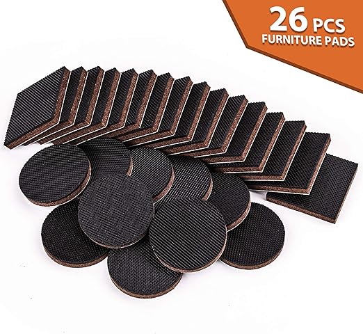 Non Slip Furniture Pads 26pcs Rubber Furniture Grippers Self