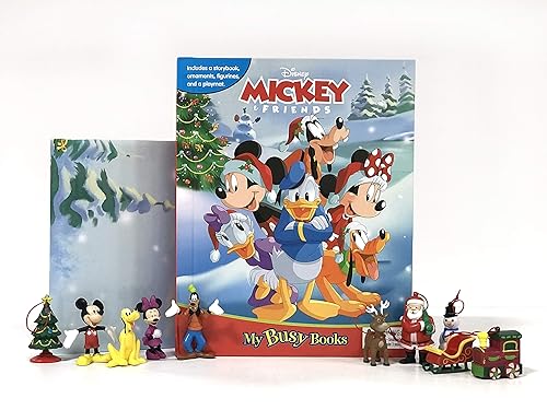 Disney Mickey's Christmas My Busy Books - Storybook, 10 figurines, playmat, cover may vary
