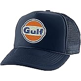Vintage Gulf Trucker Hat Logo Embroidered Mesh Cap