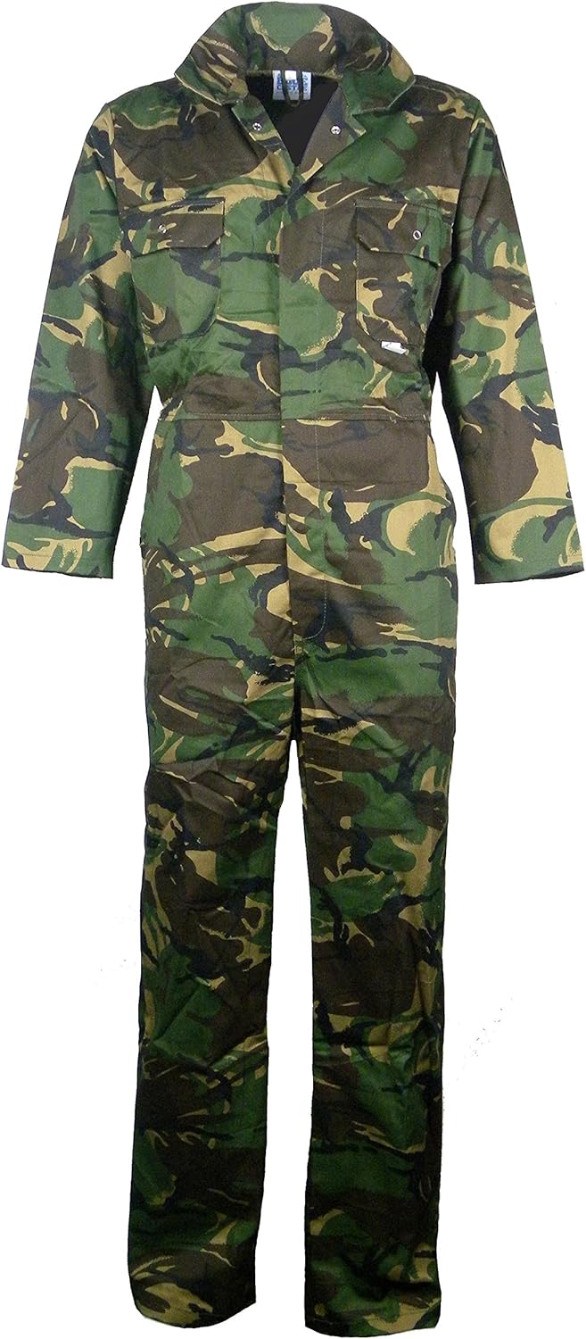 Castle Clothing Mens Army Boiler Suit Camo Camouflage Boilersuit