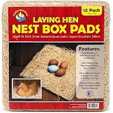 Cackle Hatchery Laying Hen Nest Box Pads Made in USA from Sustainable Aspen Exceslior - 13x13 Nesting Box Liners (12 Pack)