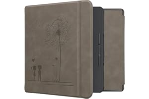 kwmobile Cover Compatible with Kobo Forma Cover - eReader Case - Dandelion Love Grey