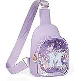 COSHAYSOO Personalized Easter Basket Stuffers for 2 3 4 5 6 7 Year Old Girls Birthday Gift Ideas, Purple Toddler Kids Purse Sling Bag Crossbody Preschool Little Girl 2-4 3-5 4-6 Cute Stuff Initial M