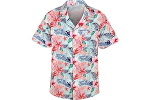 AINIKO Hawaiian Shirts for Men Summer Casual Button Down Floral Shirts Men's Short Sleeve Aloha Beach Shirt
