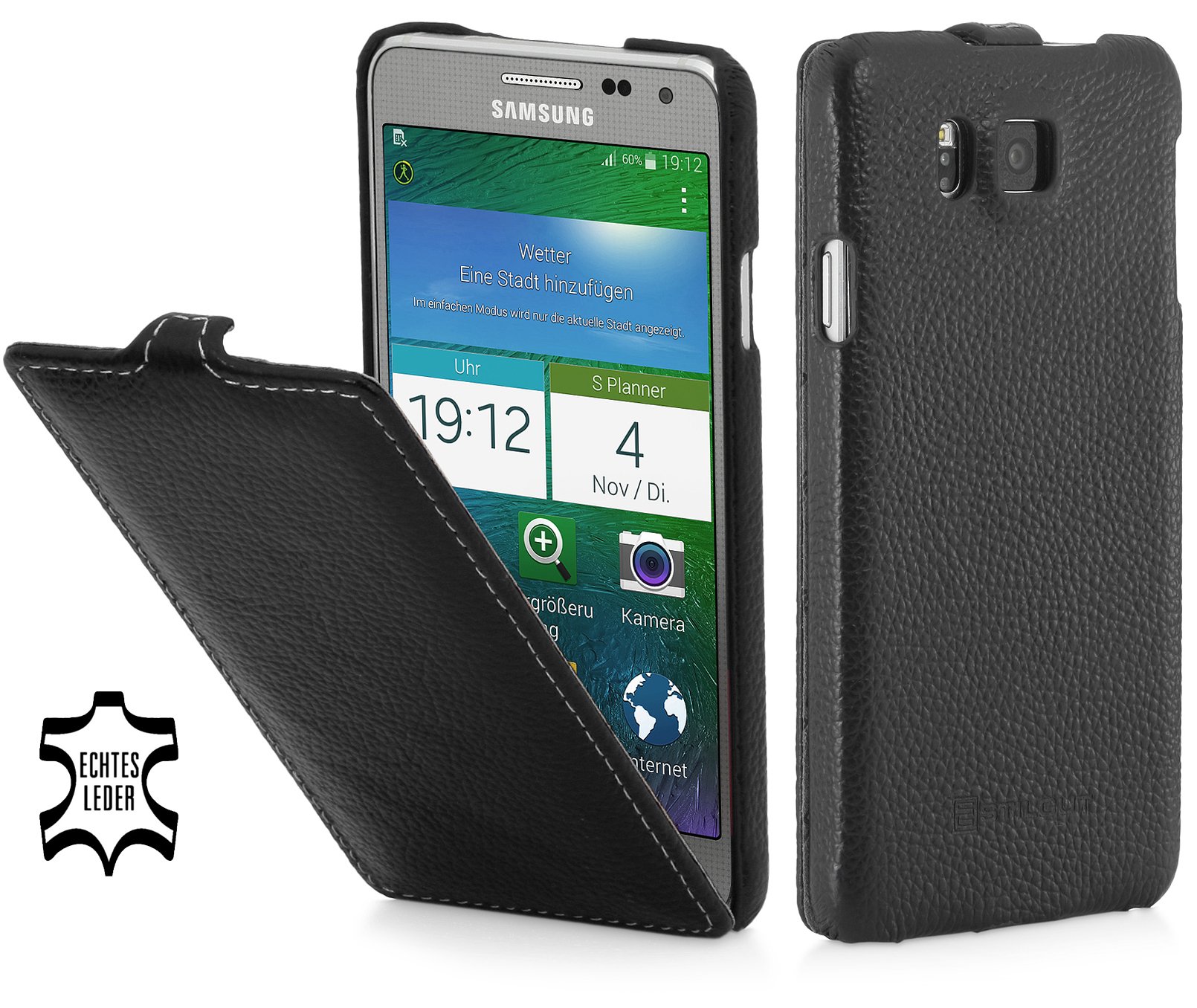 StilGut® UltraSlim Leather Case for Samsung Galaxy Alpha