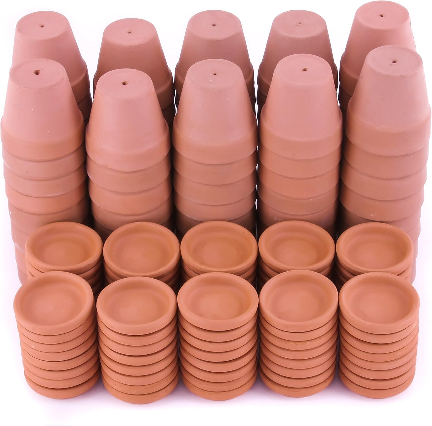 Pennington 2Inch Terra Cotta Pots and Saucers Case Bundle