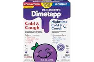 Children's Dimetapp Cold & Cough Value Pack, Antihistamine, Cough Suppressant, Grape Flavor, (2) 4 Oz Bottles – Packaging May Vary.