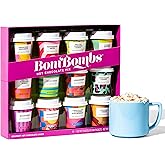 BomBombs, Hot Chocolate Mix Gift Set with Mini Cup Packaging, Dessert Flavours Include Rocky Road, Cookies Butter, Pumpkin Pi