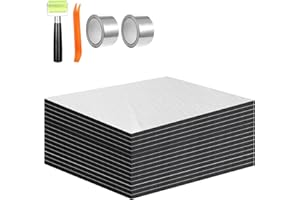 ZOMOFEW 200 Mil 54.4 sqft Car Sound Deadening Mat Automotive Deadener Audio Noise Insulation and Dampening Heat Shield with Rubber Roller for Hood Ceiling Door 15.7 x 12.8 in (39 Pcs), Silver