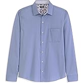 Van Heusen Mens Originals Long Sleeve Button Down Shirt, Slim Fit Regular Length, Comfortable Stretch Fabric