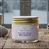2.0 floz Grass Fed Beef Tallow and Honey balm - Lavender Vanilla Organic Beef Tallow for Skin is Ideal for Eczema, Stretch Marks, Psoriasis, Itching - Beef Tallow honey balm or Face & Body Moisturizer