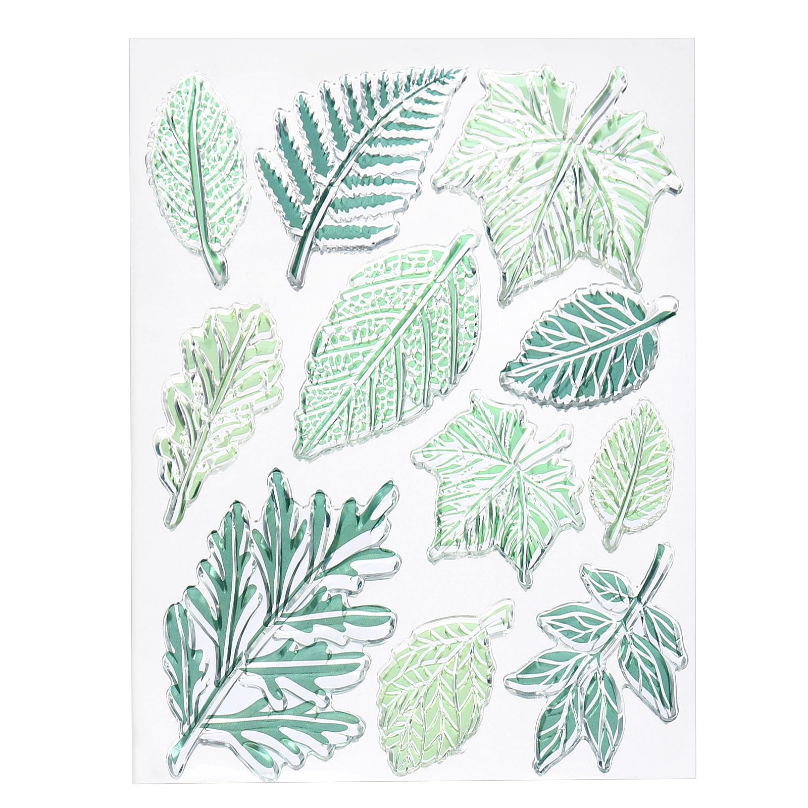 PATIKIL Transparent Silicone Stamps, 1 Pcs T1479 Leaves Clear Stamps for Card Making Decoration DIY Scrapbooking Embossing Album Decor Craft, Clear