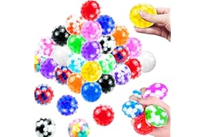 SUNPROUND 30Pcs Stress Balls, Squeeze Balls Bulk, Small Sensory Balls for Adults Stress Relief, ADHD, Classroom Prizes, Halloween Party Favors, Christmas Goodie Bag Stuffers, Birthday Gifts