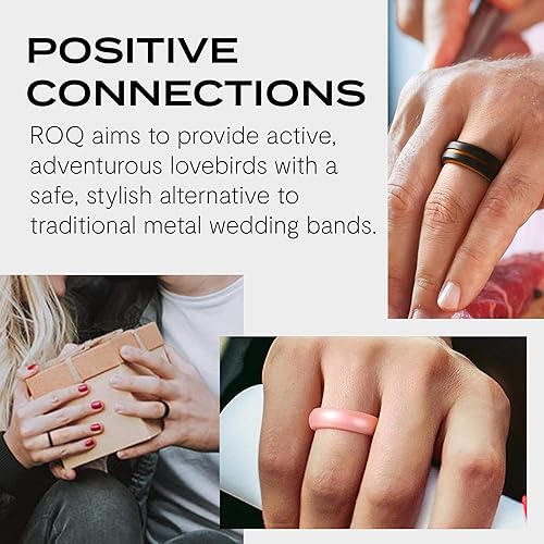 ROQ Silicone Rubber Wedding Ring for Men, Comfort Fit, Men's