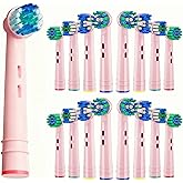 Pink Replacement Brush Heads for Oral-B Pro 1000 Pink Handle 16 Pack | Pink Brush Heads for Oral-B Pro 1000 Pink Handle - Fits Pro 500/1000/1500/2000/3000, Soft Bristles Multi-Style 16 Pack