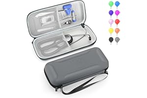 MOSLA Stethoscope Case for 3M Littmann Classic III,Lightweight II S.E. Cardiology IV,Nurse Gift Hard Organizer Portable Carry Travel Cover Storage Bag with Vital Medical Supplies