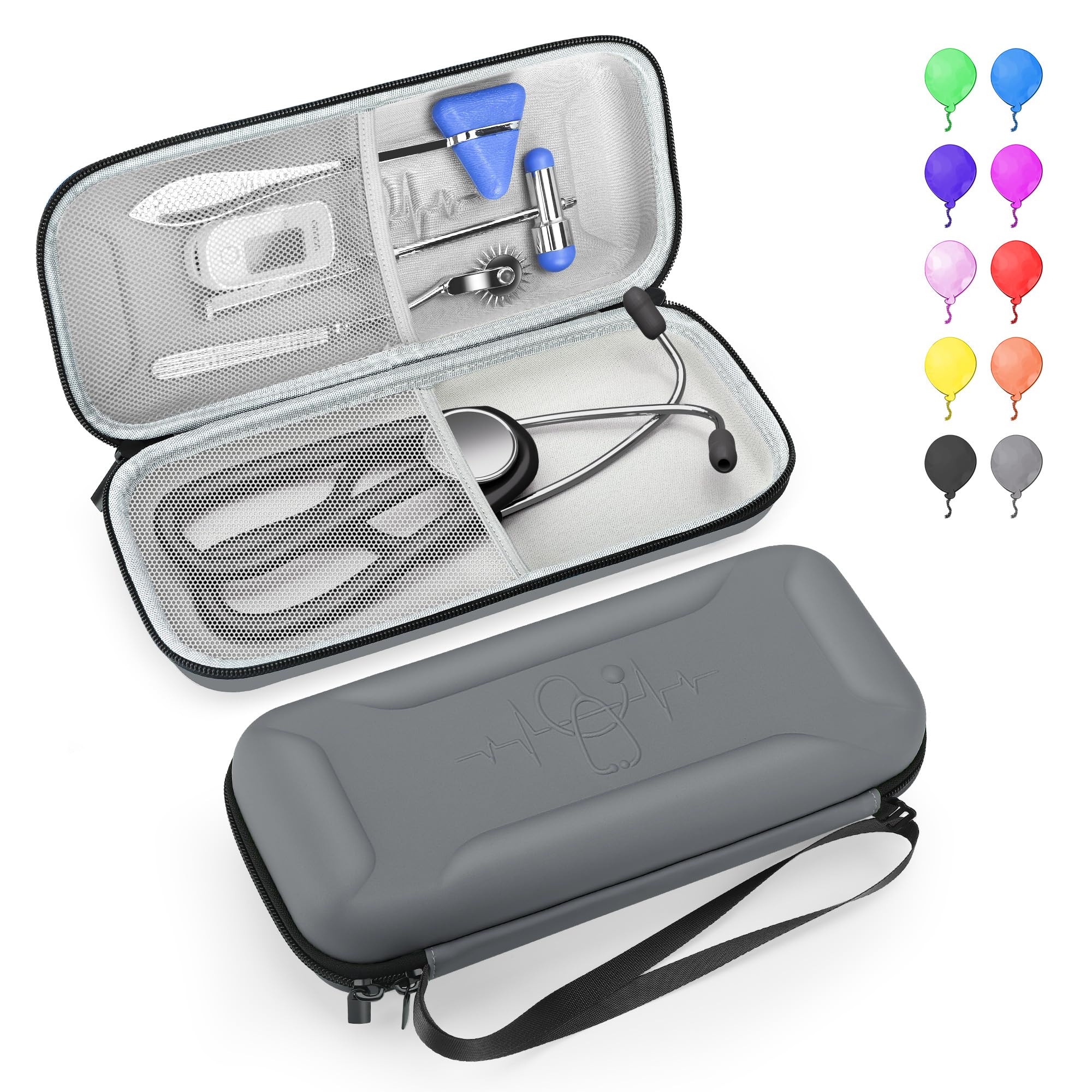 Photo 1 of Stethoscope Case for 3M Littmann Classic III,Lightweight II S.E. Cardiology IV,Nurse Gift Hard Organizer Portable Carry Travel Cover Storage Bag with Vital Medical Supplies
