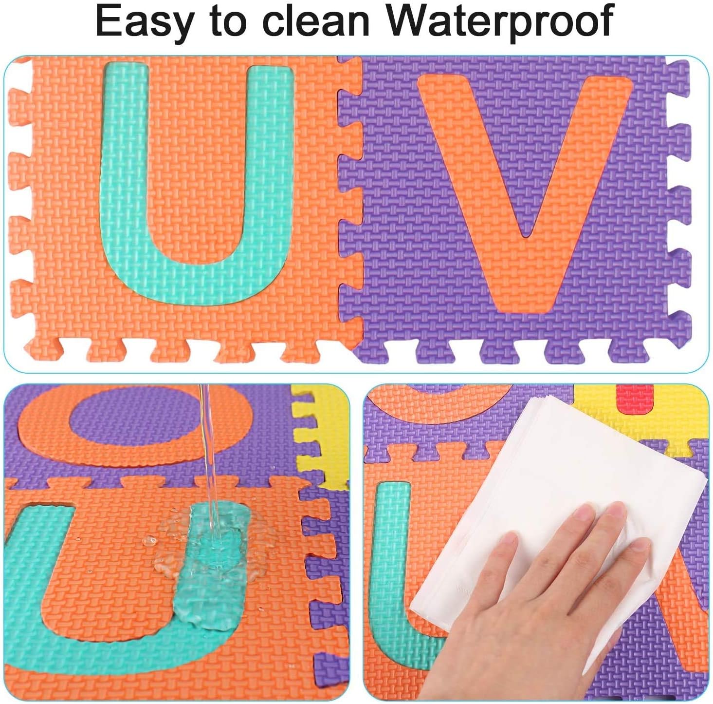 StillCool Baby Foam Play Mat (36-Piece Set) 5.9x5.9 Inches Interlocking Kid's Floor Puzzle Colorful EVA Tiles: Toys & Games