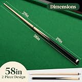 Genubi Industry Pool Cue Sticks 58 Inch Set of 2 Hardwood 2-Piece Billiards Cue view 4