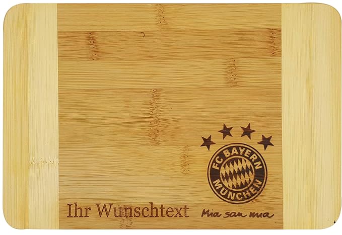 Ihre persönliche Gravur auf dem FC Bayern Brotzeitbrett