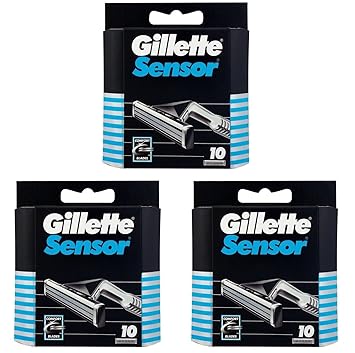30 Gillette Sensor-Rasierklingen 3 x 10 Packungen