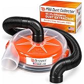 Dustopper PRO Dust Collector - 99.9% Efficiency Cyclone Dust Separator Kit | Low-Profile Dust Collection System with 90 Degree Elbows &amp; Hose Shop Vac Attachments, Wet/Dry Shop Vacuums 5HP+, Made in USA