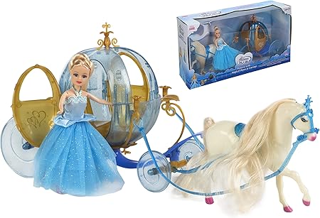 Amazon Colorbaby プリンセス人形 馬車とユニコーン マルチカラー ベビー おもちゃ おもちゃ