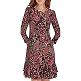 Tommy Hilfiger 3/4 Sleeve Jersey Flounce Hem