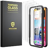 ImpactStrong Shatterproof Tempered Glass Screen Protector for iPhone 11 / iPhone XR [Easy Installation Frame] [Bubble Free] [9H Hardness] [Full Coverage] Case Friendly, 6.1 Inch - (3-Pack)