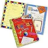 School Memory Book Album Keepsake Scrapbook Photo Kids Memories from Preschool Through 12th Grade with Pockets for Storage Po