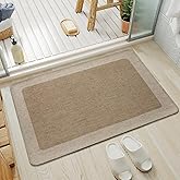 YDKGL Bathroom Rugs, Ultra Thin Bath Mat Fit Under Door Super Absorbent Quick Dry Non Slip Washable Bath Rugs, Rubber Backing Shower Mat Outside Shower