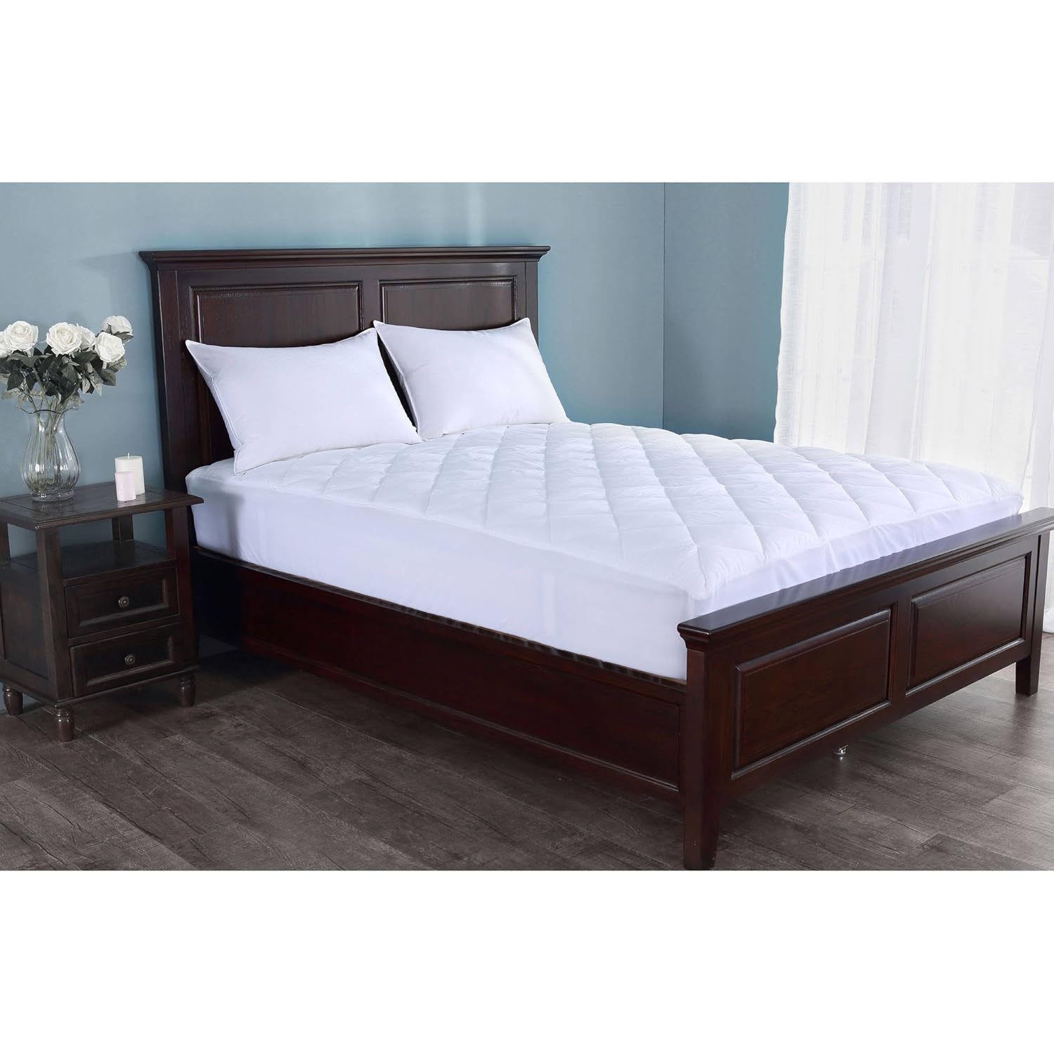 Amazon.com: Stain-Resistant Mattress Pad, 8 Thread Count ... Amazon.com: Stain-Resistant Mattress Pad, 8 Thread Count ...