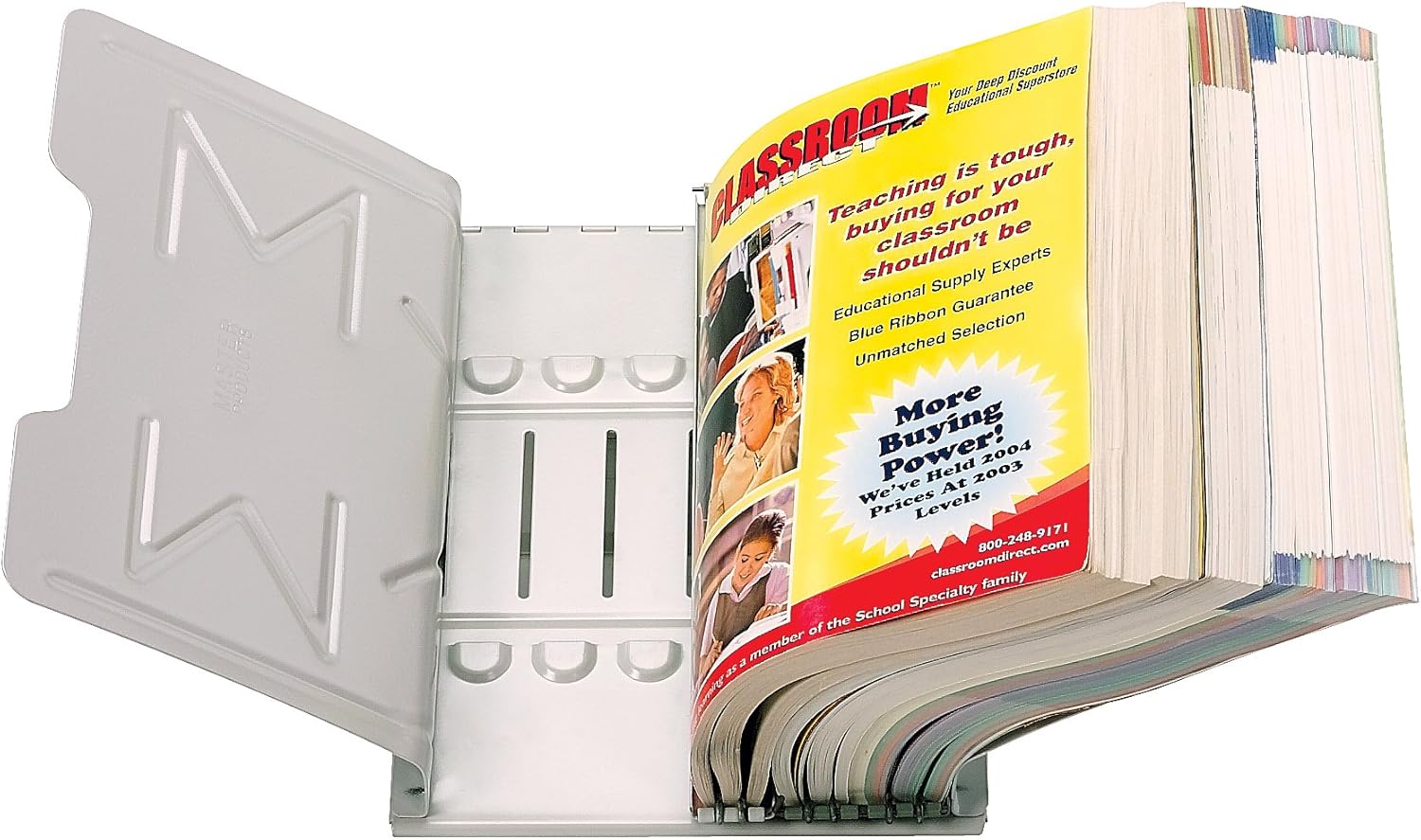 Master Catalog Rack, Organizes and Displays Catalogs/Magazines/Loose-Leaf Materials, Gray (MAT6G)