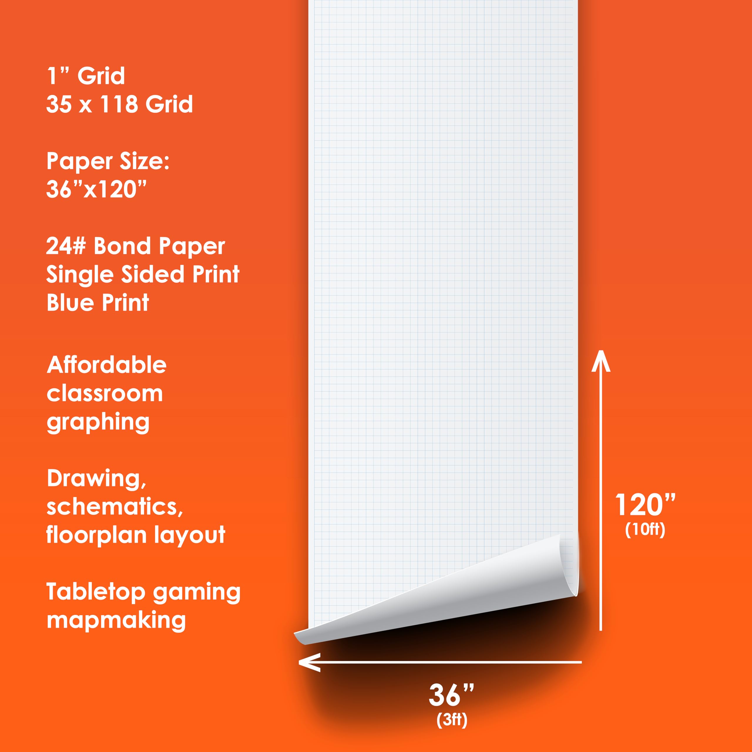 Mua Geyer Instructional Products - 36" x 120" Large Graph Paper Roll, 1 ...