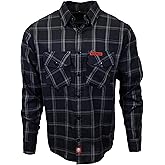 Demons Behind Me The Silent Night Black & Grey Flannel (Hidden Snap Collars)