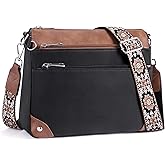 Lexiyat Crossbody Bags for Women Rfid Travel Crossbody Purses Leather Handbags Medium Shoulder bag with Adjustable Strap