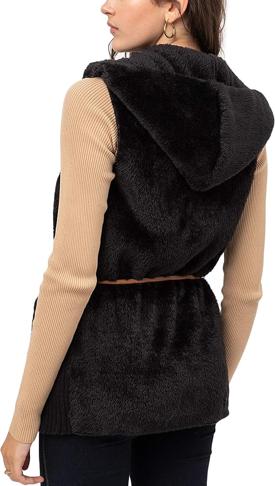 teddy fur hooded jacket