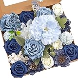 Serwalin 1 Box Artificial Flowers Dusty Blue Fake