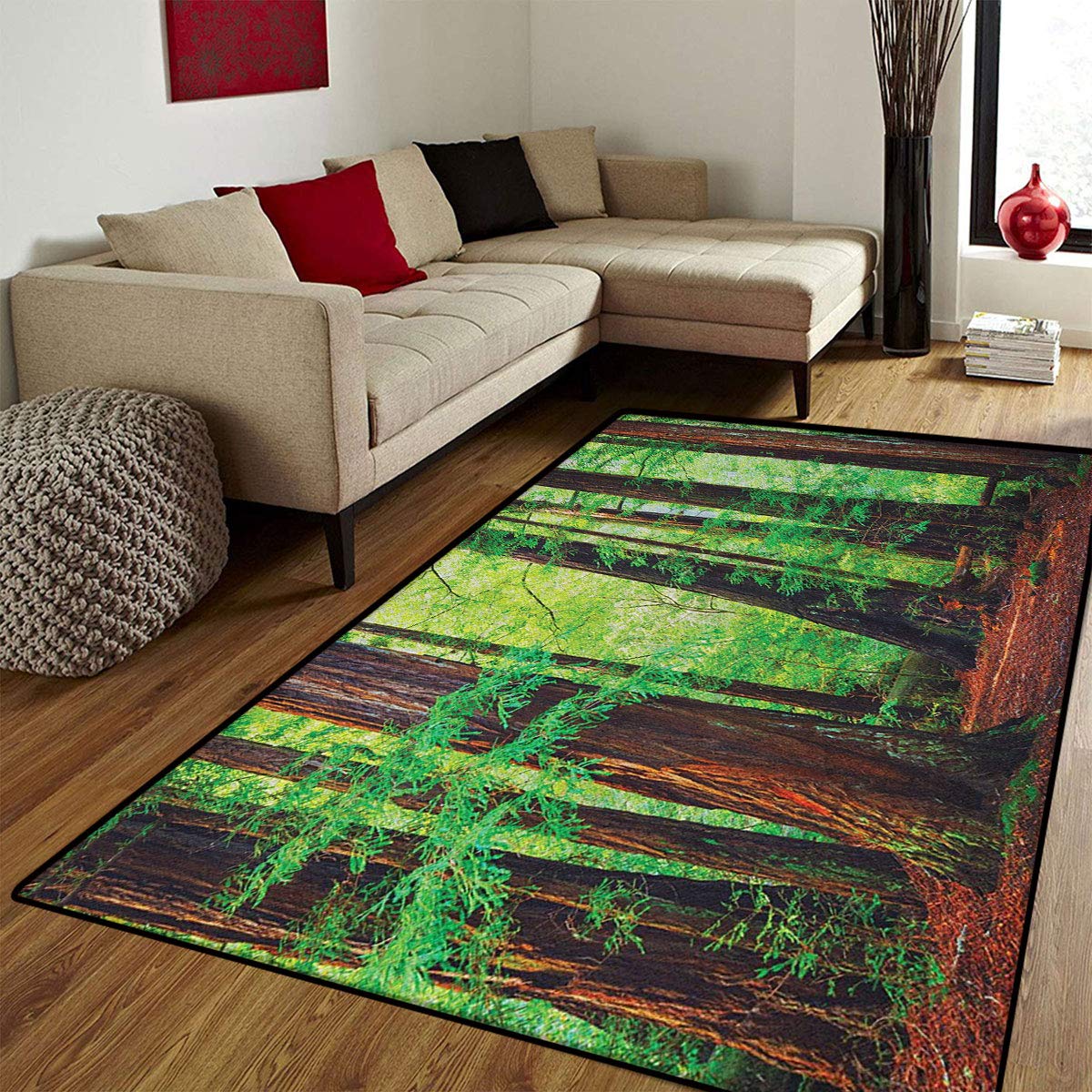 Amazon Com Woodland Bath Mats For Floors Redwood Trees Northwest