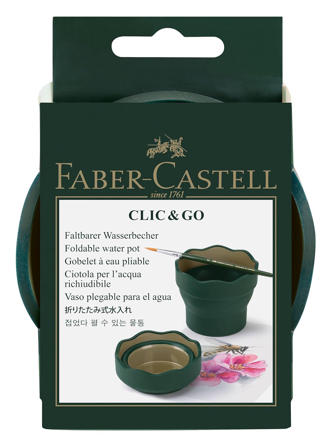 Faber Castell Vaso para el agua Clic  Go plegable fácil de
