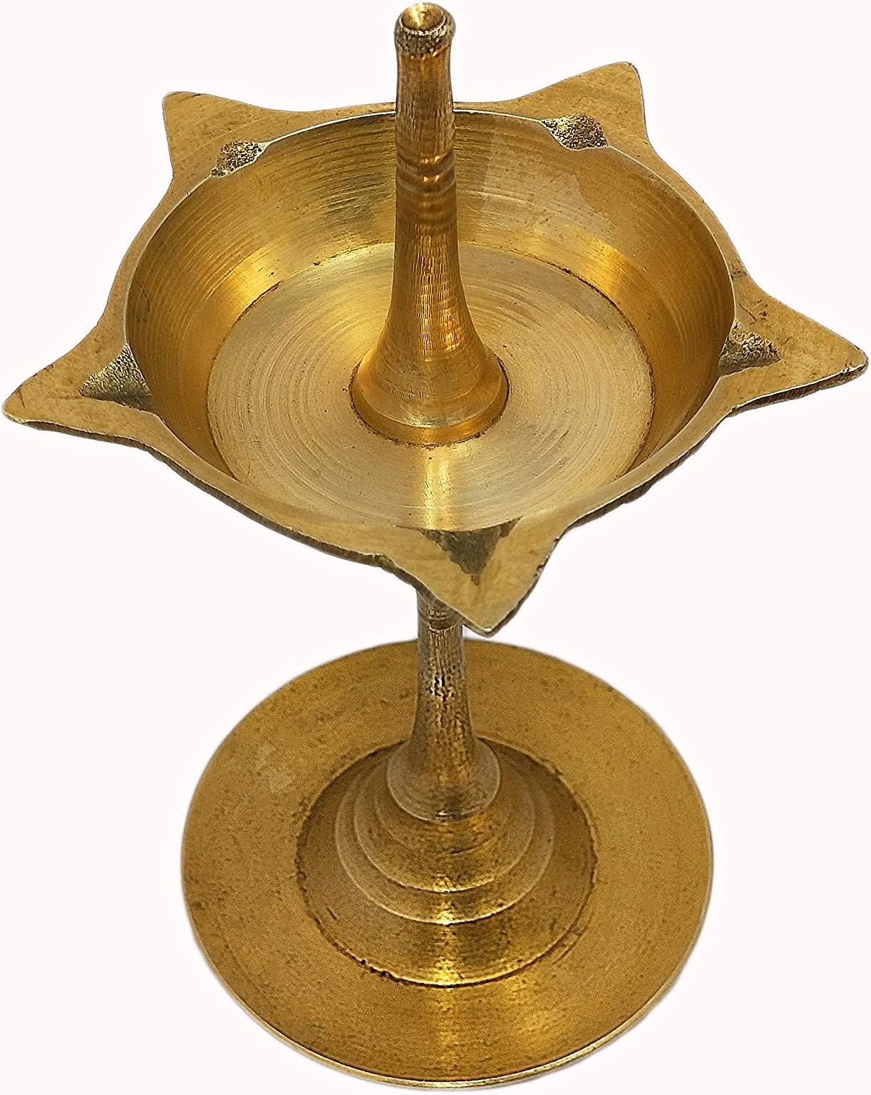 M A IMPEX Panch Jyot – Brass Five Face Diya – Indian Traditional Pujan Items – Brass Temples Items
